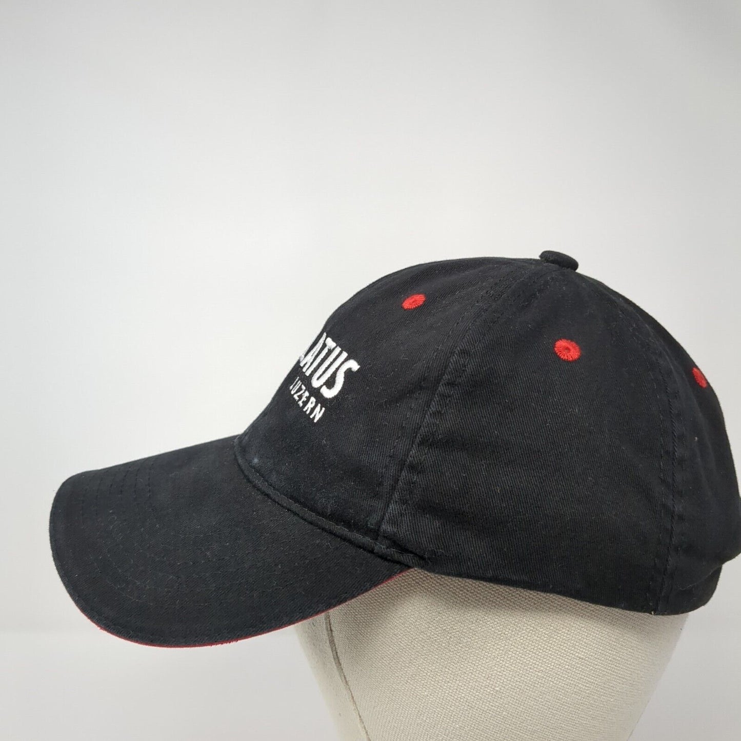 Pilatus Luzern Slideback Hat Black One Size Adjustable Embroidered