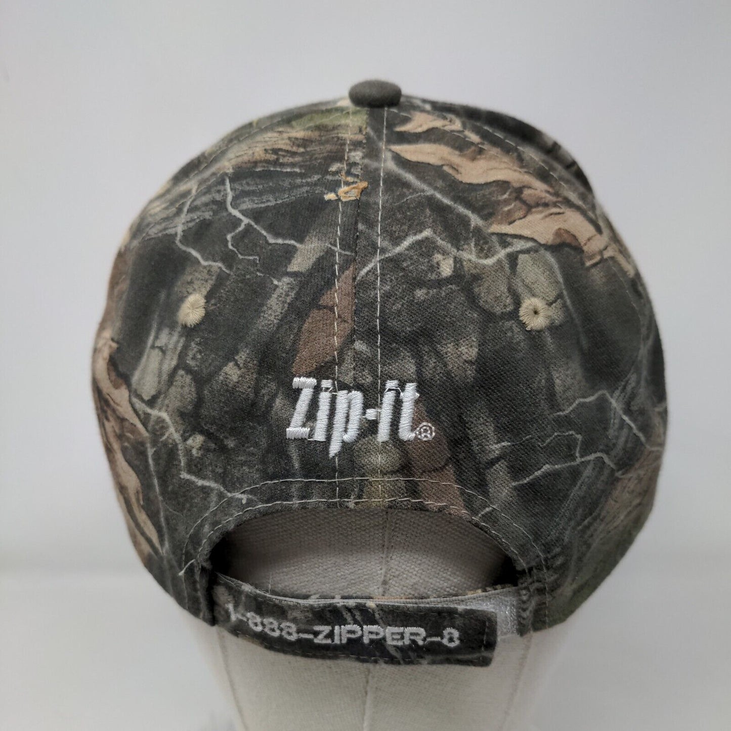 Asphalt Zipper Strapback Hat Camo One Size Embroidered 6 Panel
