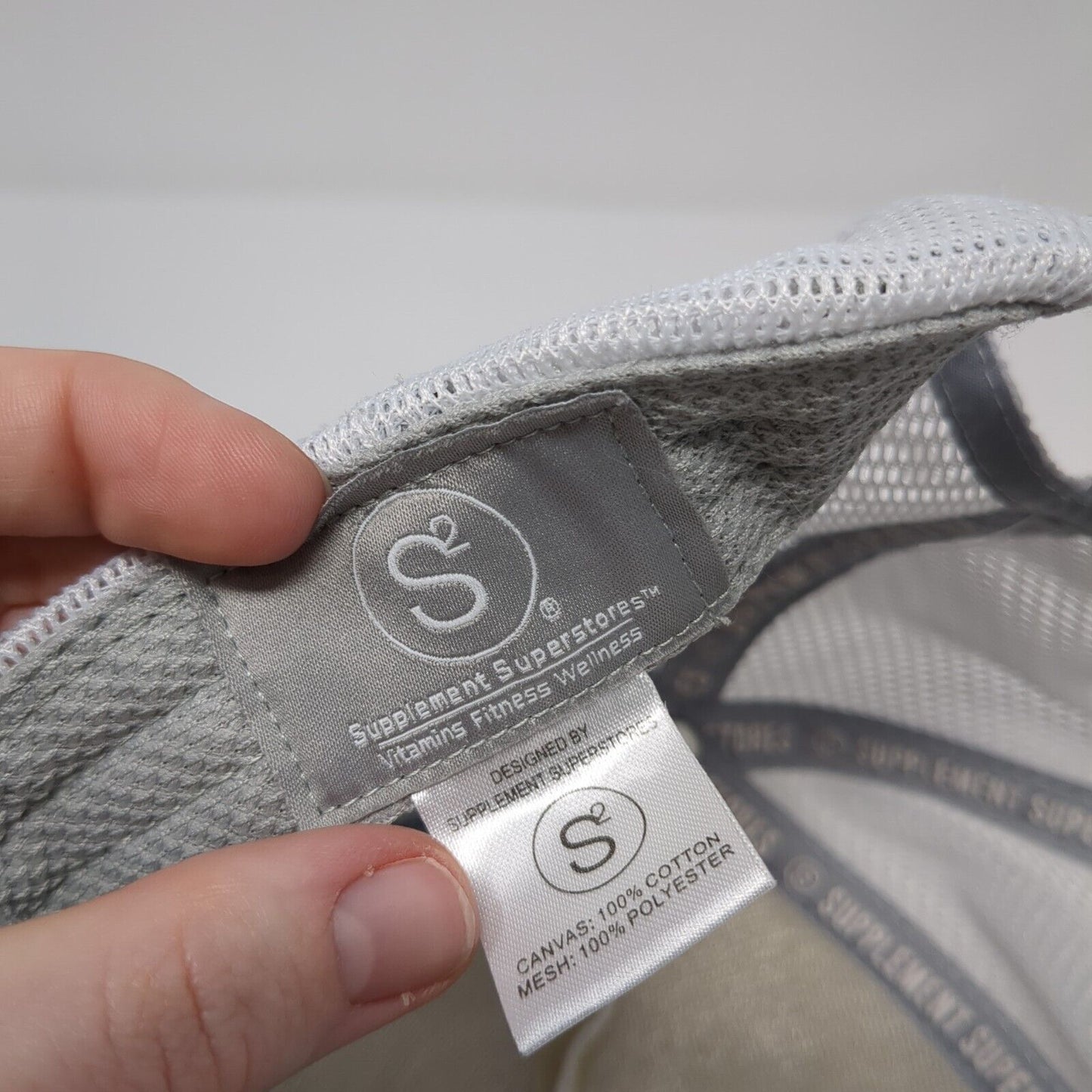 S2faction USA Flag Patch Snapback Trucker Hat White One Size Mesh Back