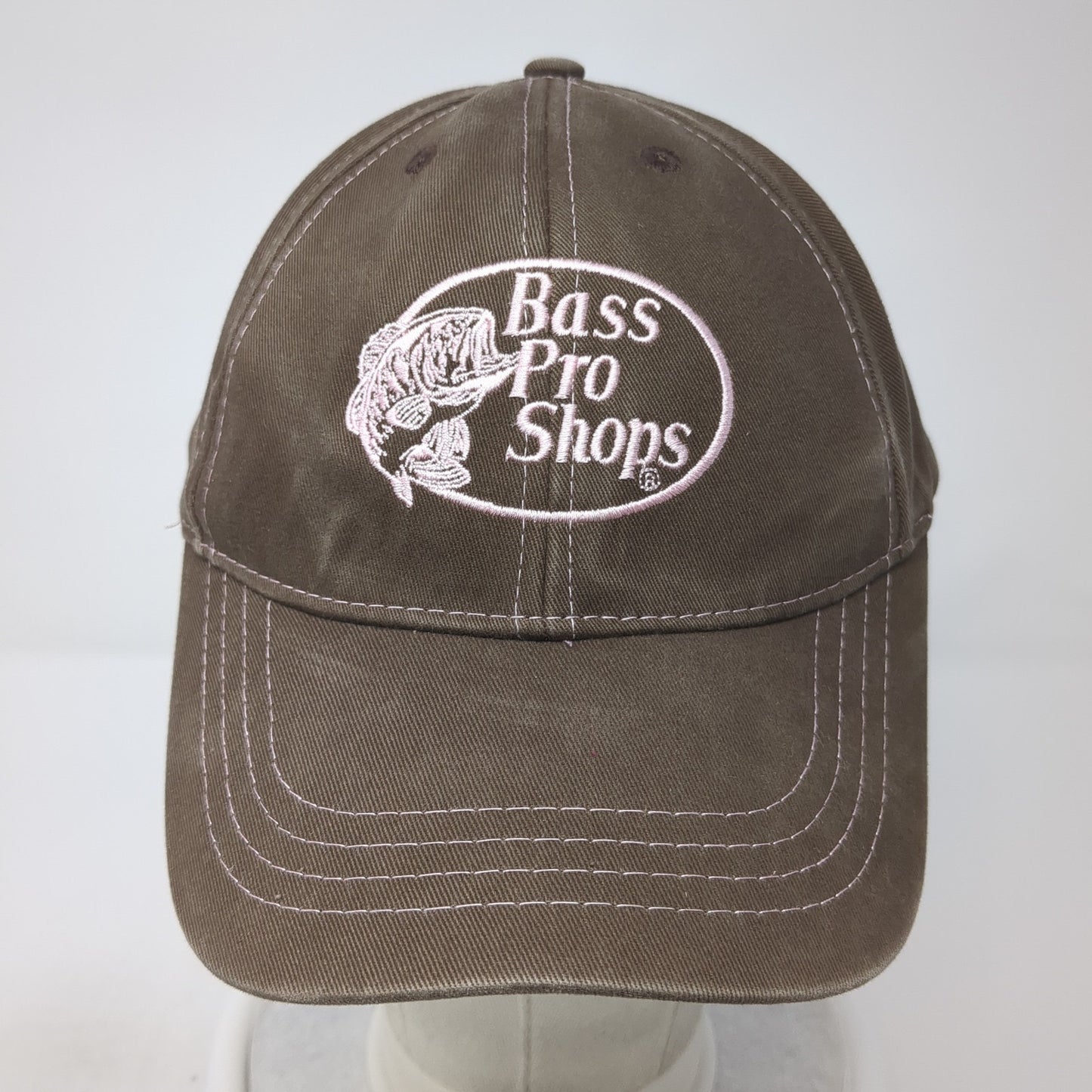 Bass Pro Shops Baseball Cap Brown One Size Adjustable Embroidered Gone Fishing