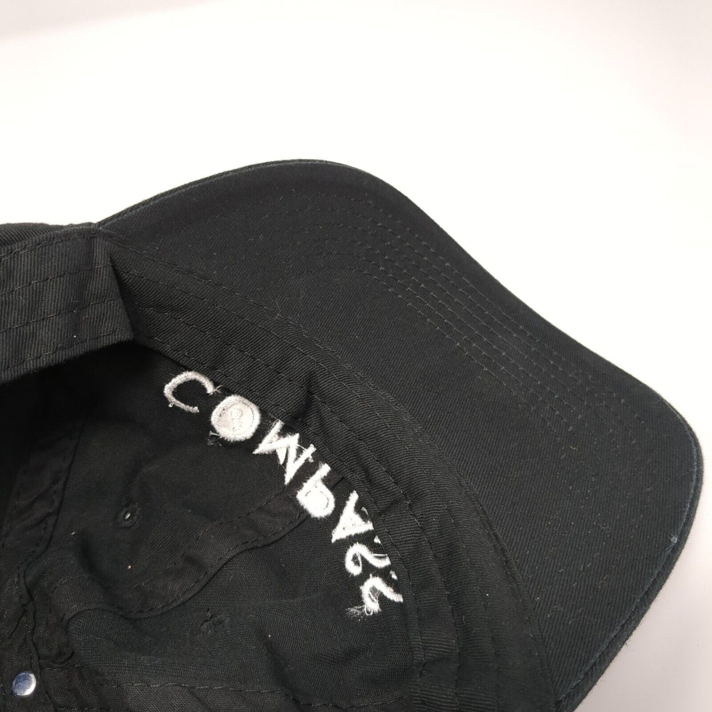 Compass Slideback Hat Black One Size Adjustable Embroidered 6 Panel