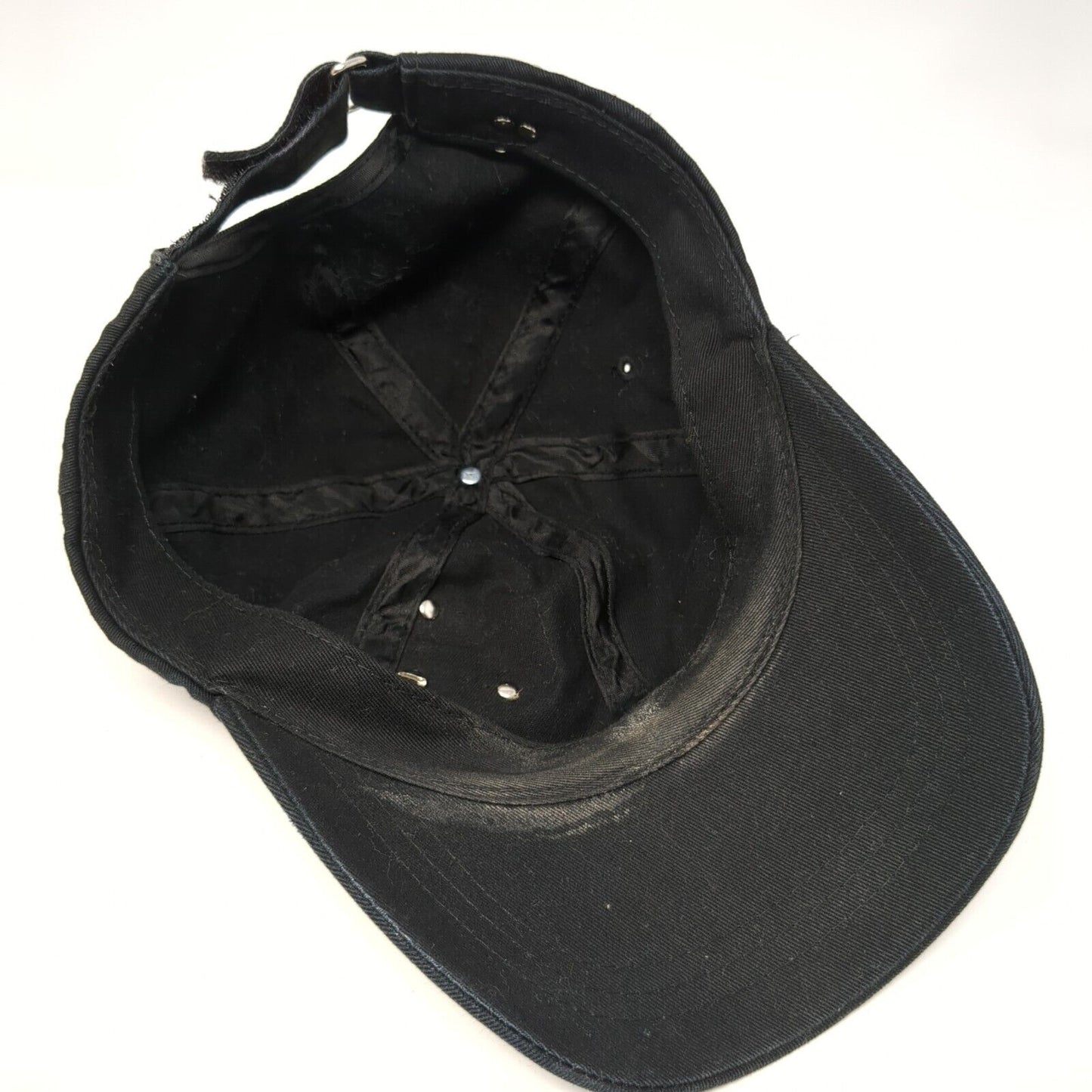 Crucifix Cross Slideback Hat Black One Size Adjustable Embellished Rhinestone