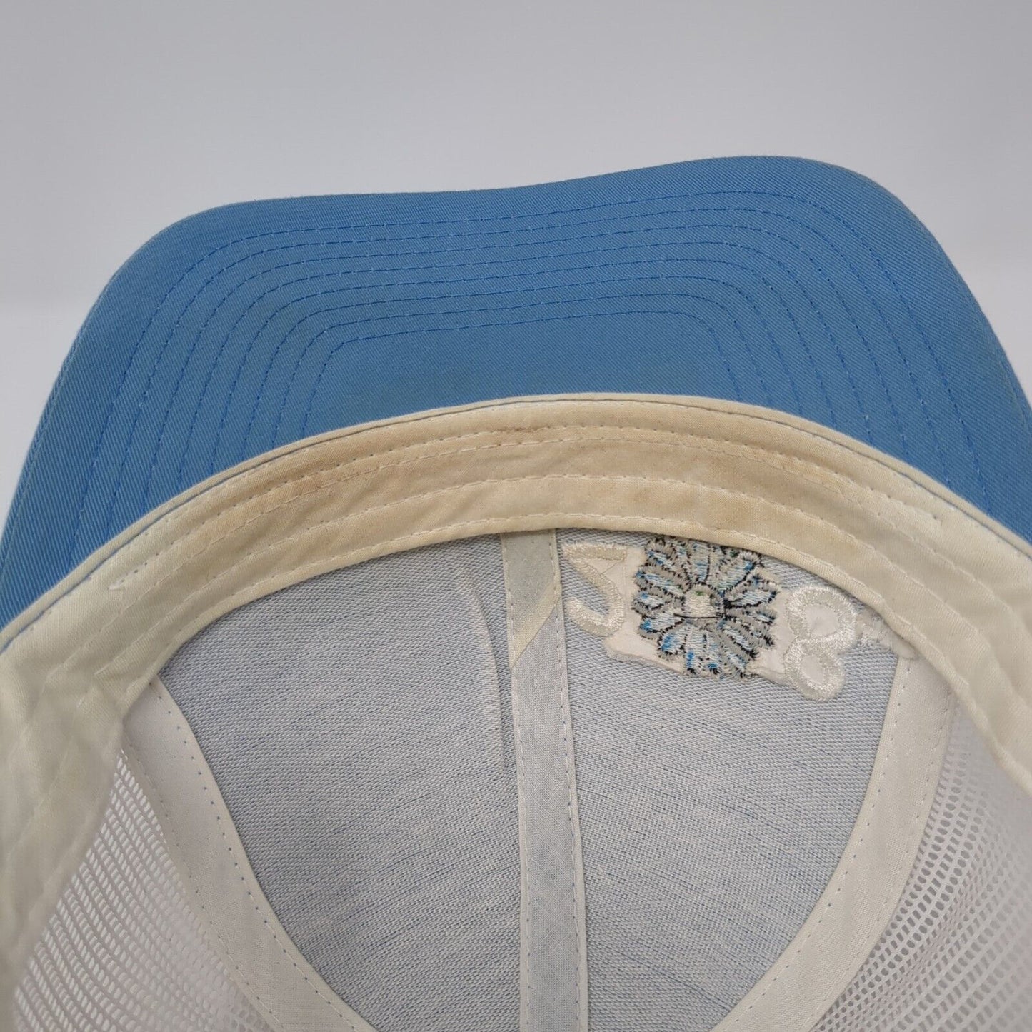 2🌼8 Snapback Trucker Hat Blue One Size Adjustable Mesh Back Pacific Headwear