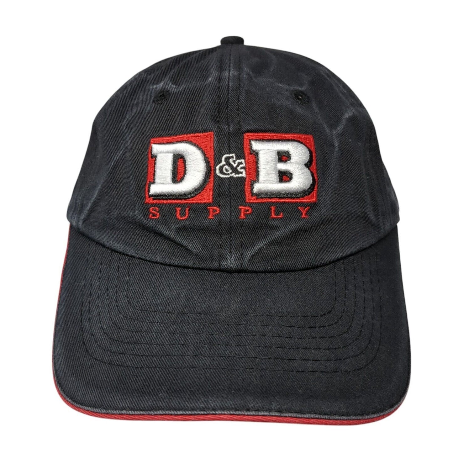 D&B Supply Slideback Hat Black One Size Adjustable Embroidered Solid