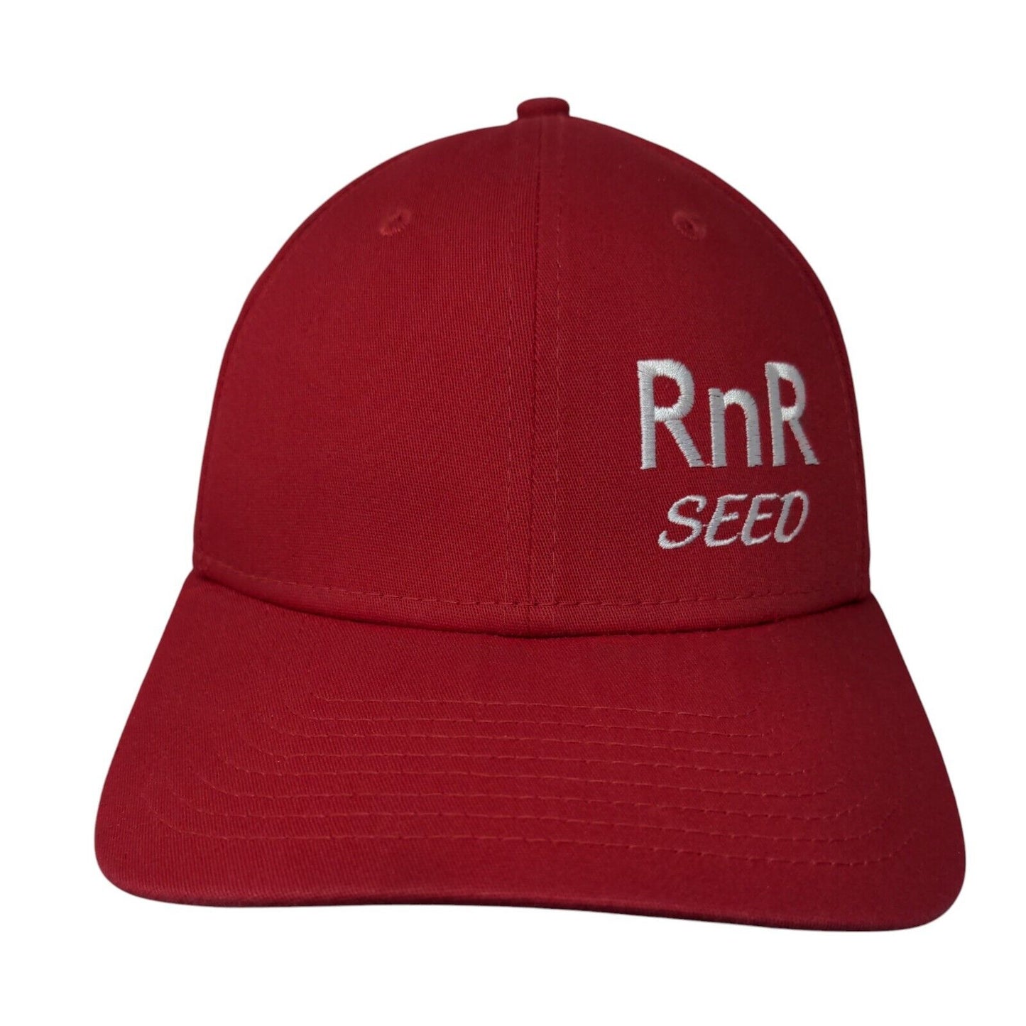 RNR Seed Fitted Hat Red M/L Embroidered Vented Holes 6 Panel 39Thirty New Era