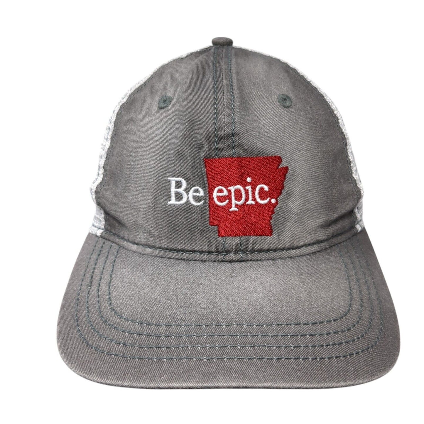 Be Epic Snapback Trucker Hat Gray One Size University of Arkansas