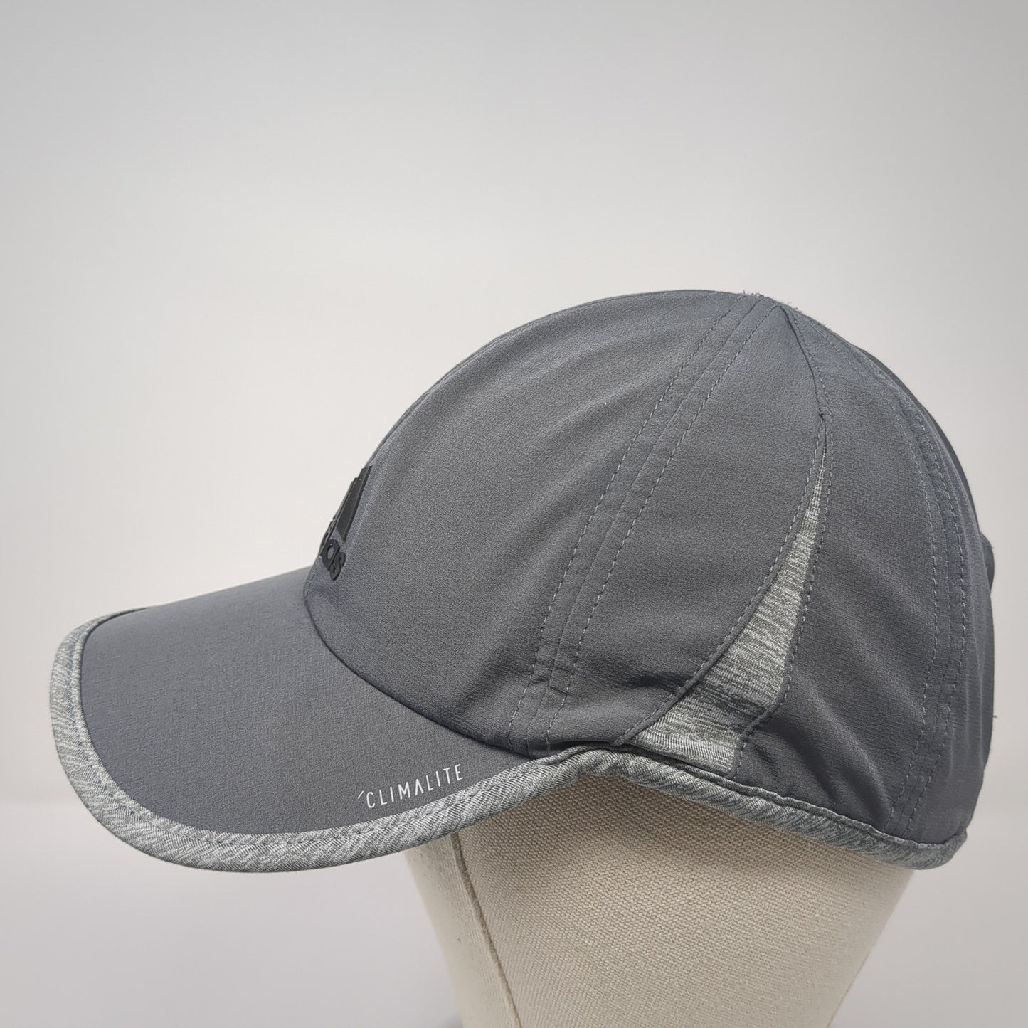 Adidas Strapback Hat Gray One Size 3 Stripes Adjustable Solid Outdoor