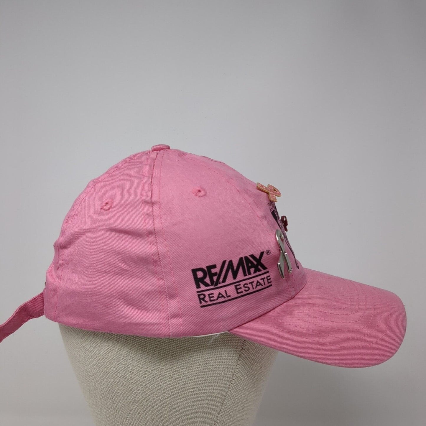 Race For The Cure Pink Bow Pins Slideback Hat Pink One Size Adjustable