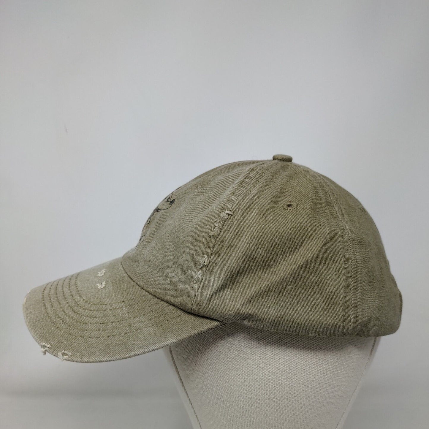 Mickey Mouse Adult Slideback Hat Tan 57-61 cm Distressed 6 Panel Disney Parks