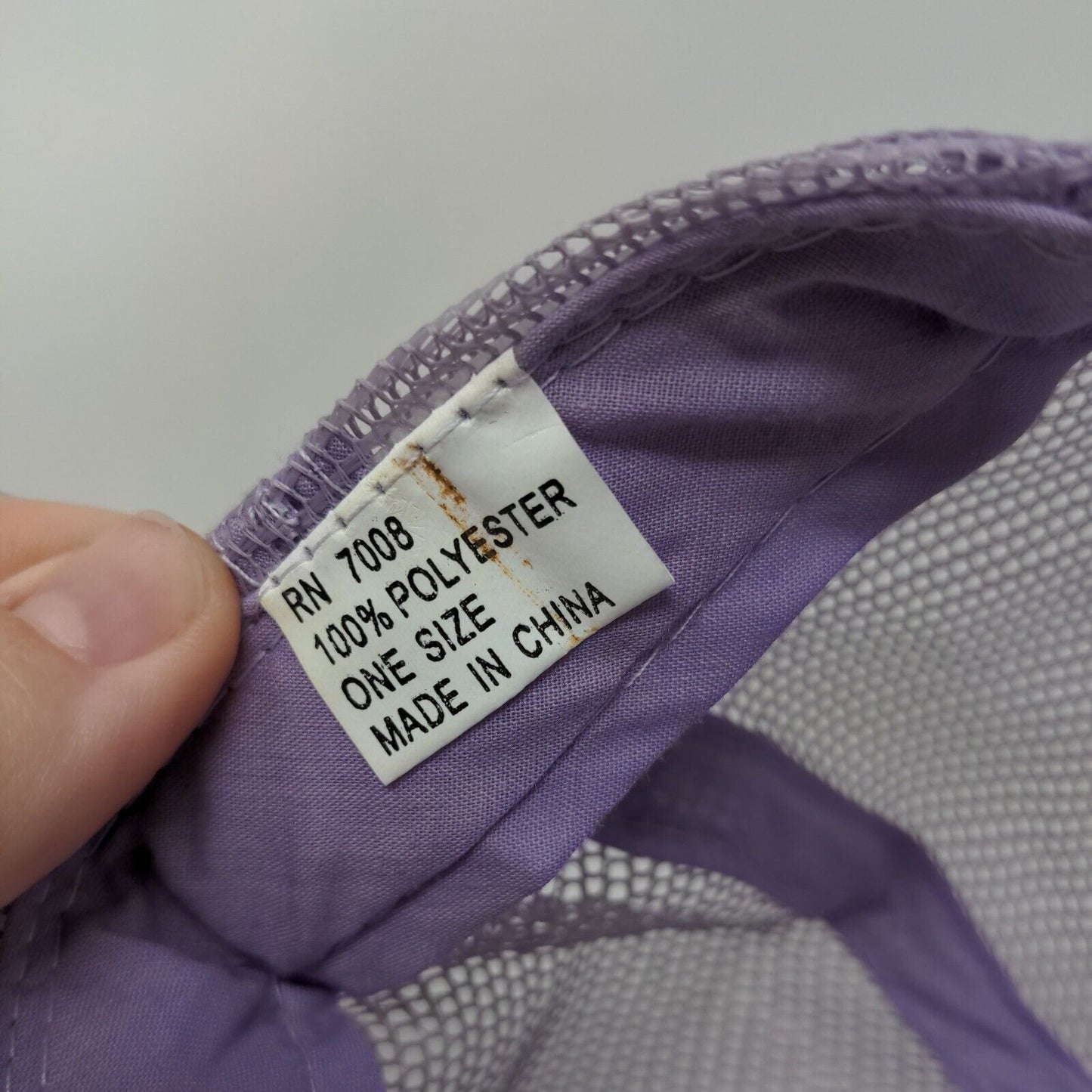 Unbranded Snapback Mesh Back Rope Trucker Hat Purple One Size Blank
