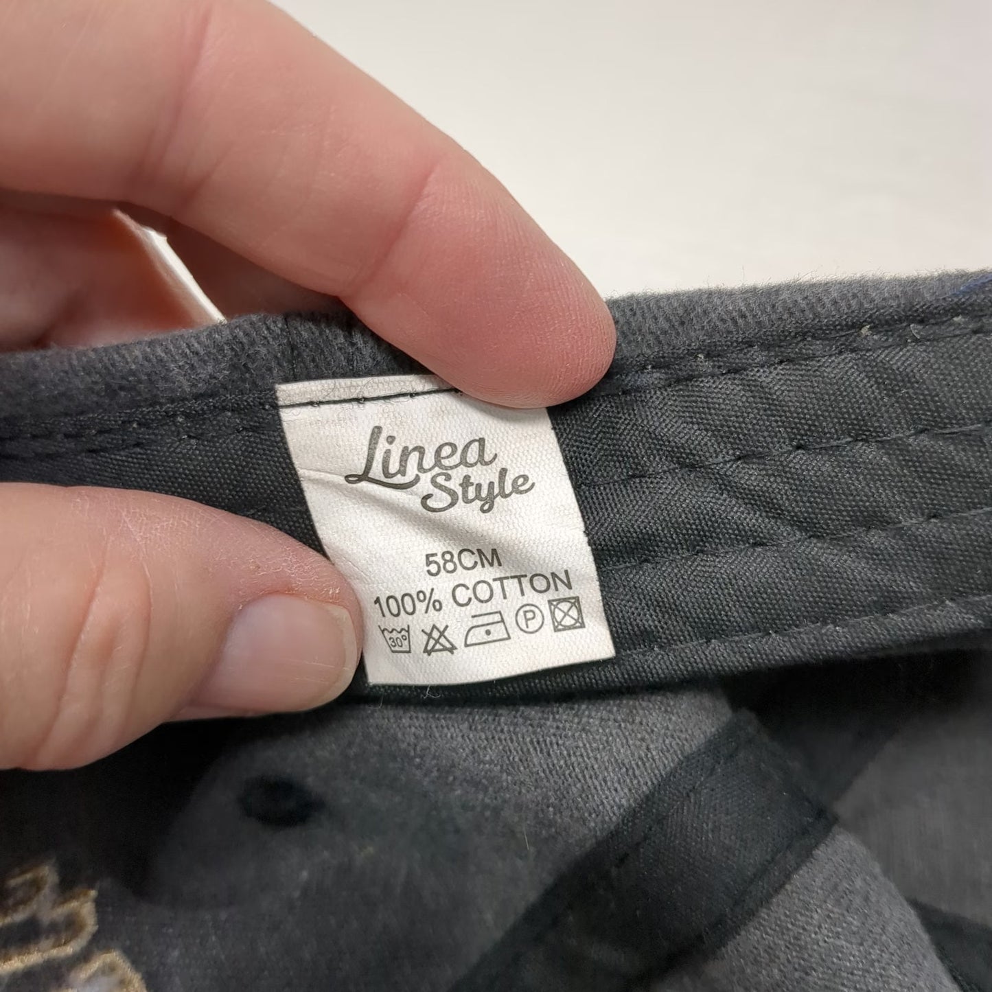 Linea Style Los Angeles Baseball Cap Gray Gold One Size Cotton Slideback Hat