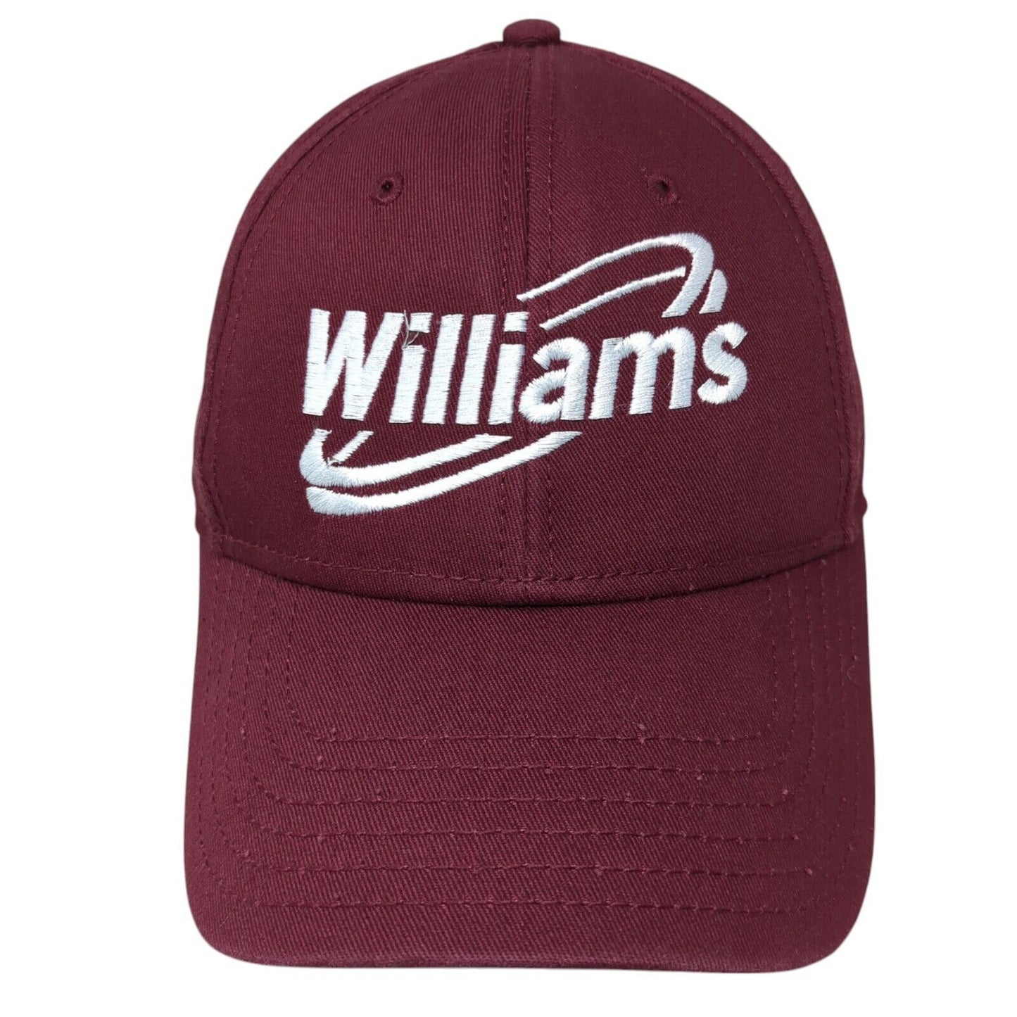 Williams Slideback Hat Red One Size Adjustable Embroidered 6 Panel Otto Cotton