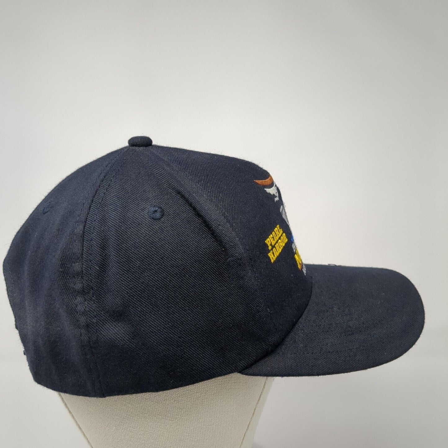Battleship Missouri Memorial Snapback Hat Blue One Size Adjustable