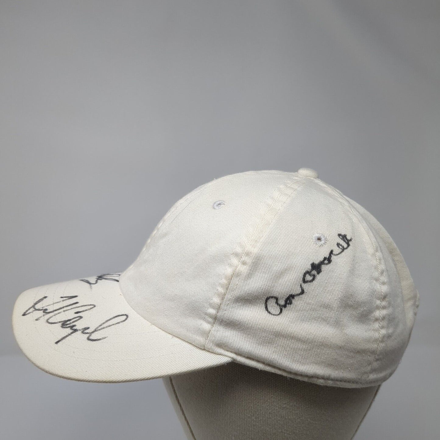B.U.M Equipment Slideback Hat White One Size Adjustable Autographed Blank
