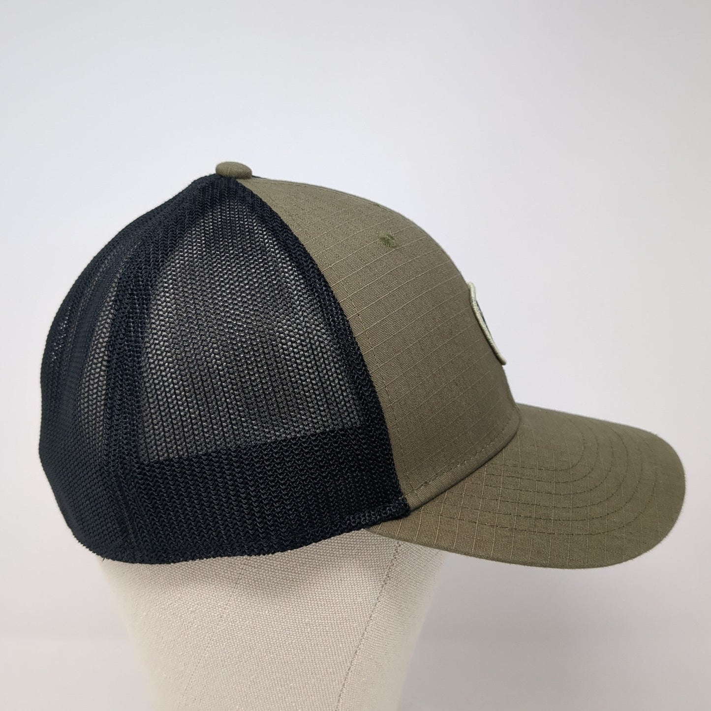 Killik Fitted Trucker Hat Green XL Mesh Back Colorblock Outdoor Cap