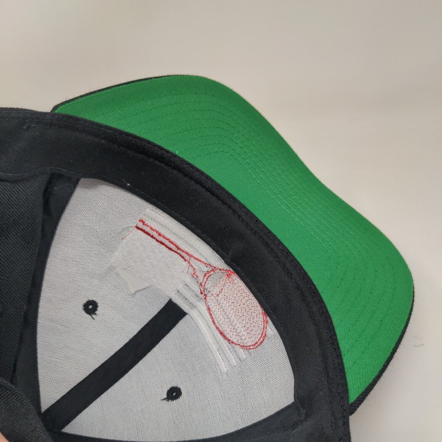 American Flag Tennis Racket Snapback Hat Black One Size Embroidered