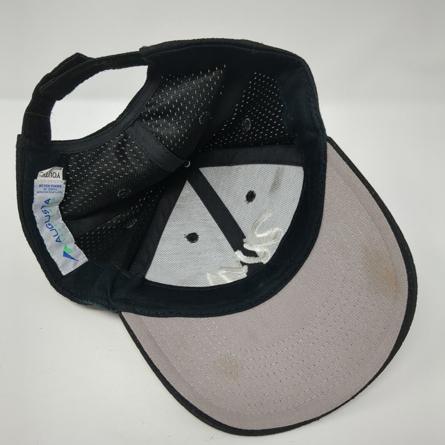 WV Youth Strapback Hat Black One Size Adjustable Embroidered Augusta Sportswear