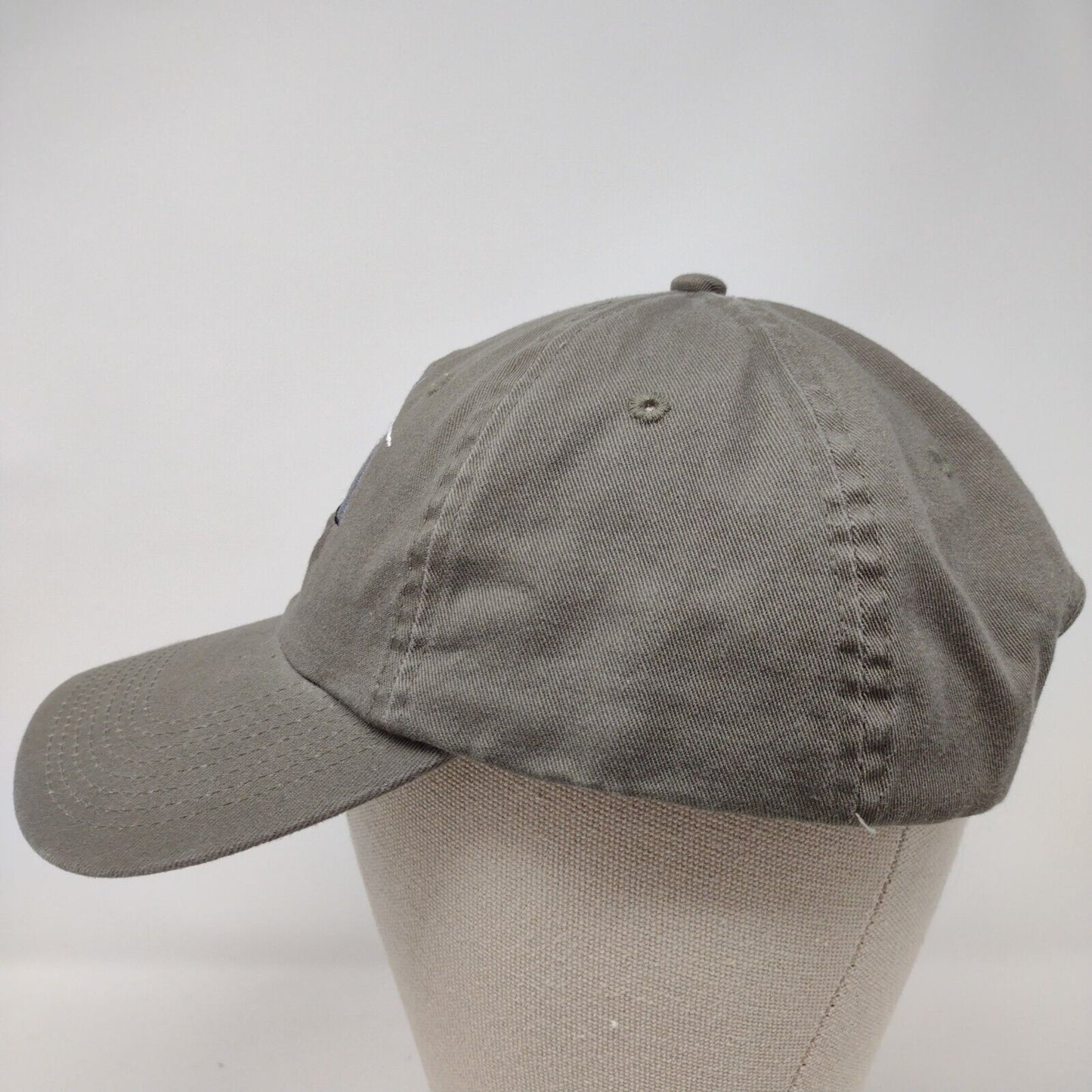Banff Slideback Hat Gray OSFA Adjustable Embroidered 6 Panel Blue 84