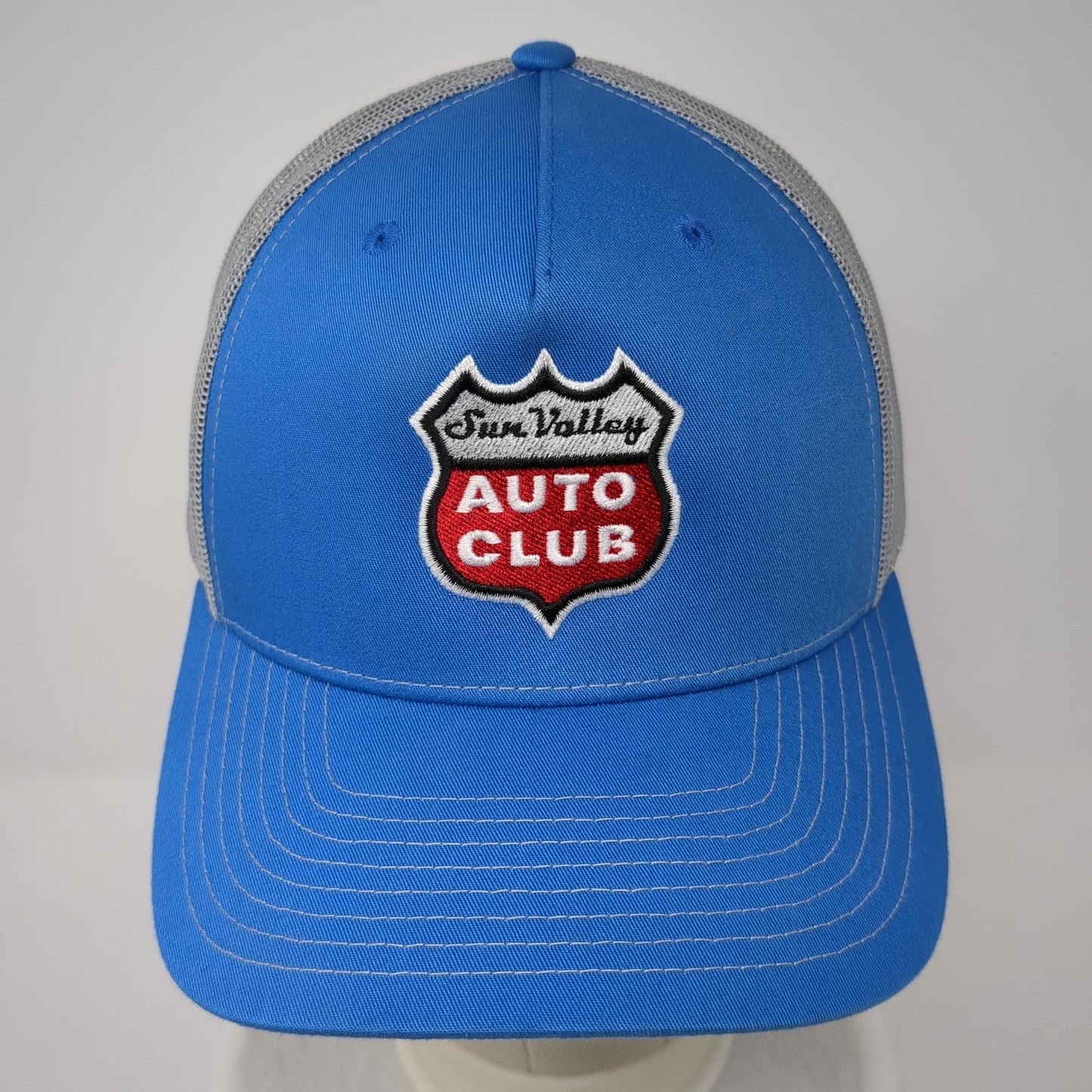Sun Valley Auto Club Snapback Trucker Hat Blue OS Adjustable Mesh Richardson
