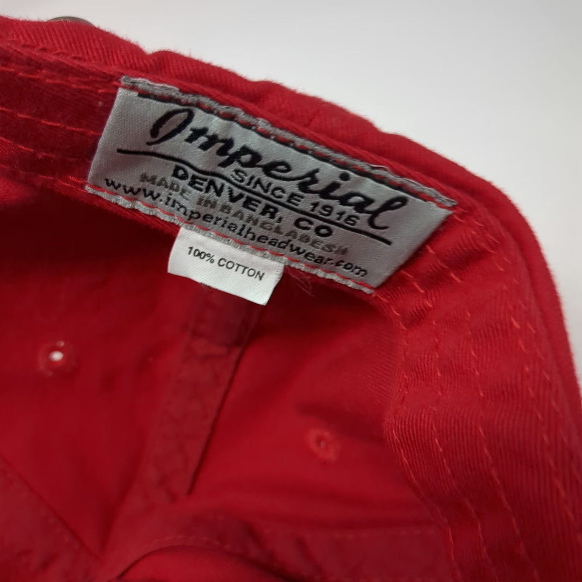 Imperial Baseball Cap Red One Size Slide Strap Snowmobile Tall Timber Lodge Hat