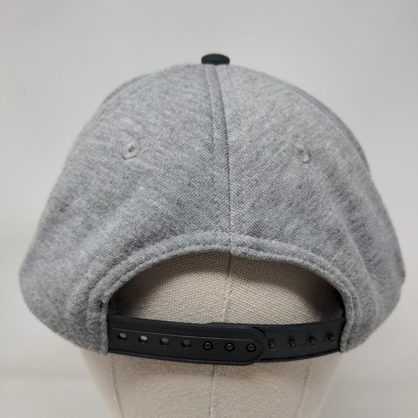 Beechfield Snapback Hat Gray One Size Adjustable Colorblock 6 Panel Blank