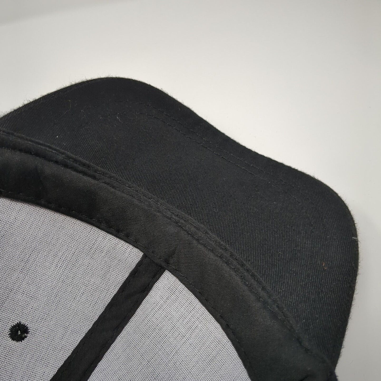 Unbranded Strapback Hat Black One Size Adjustable Vented Holes 6 Panel Blank