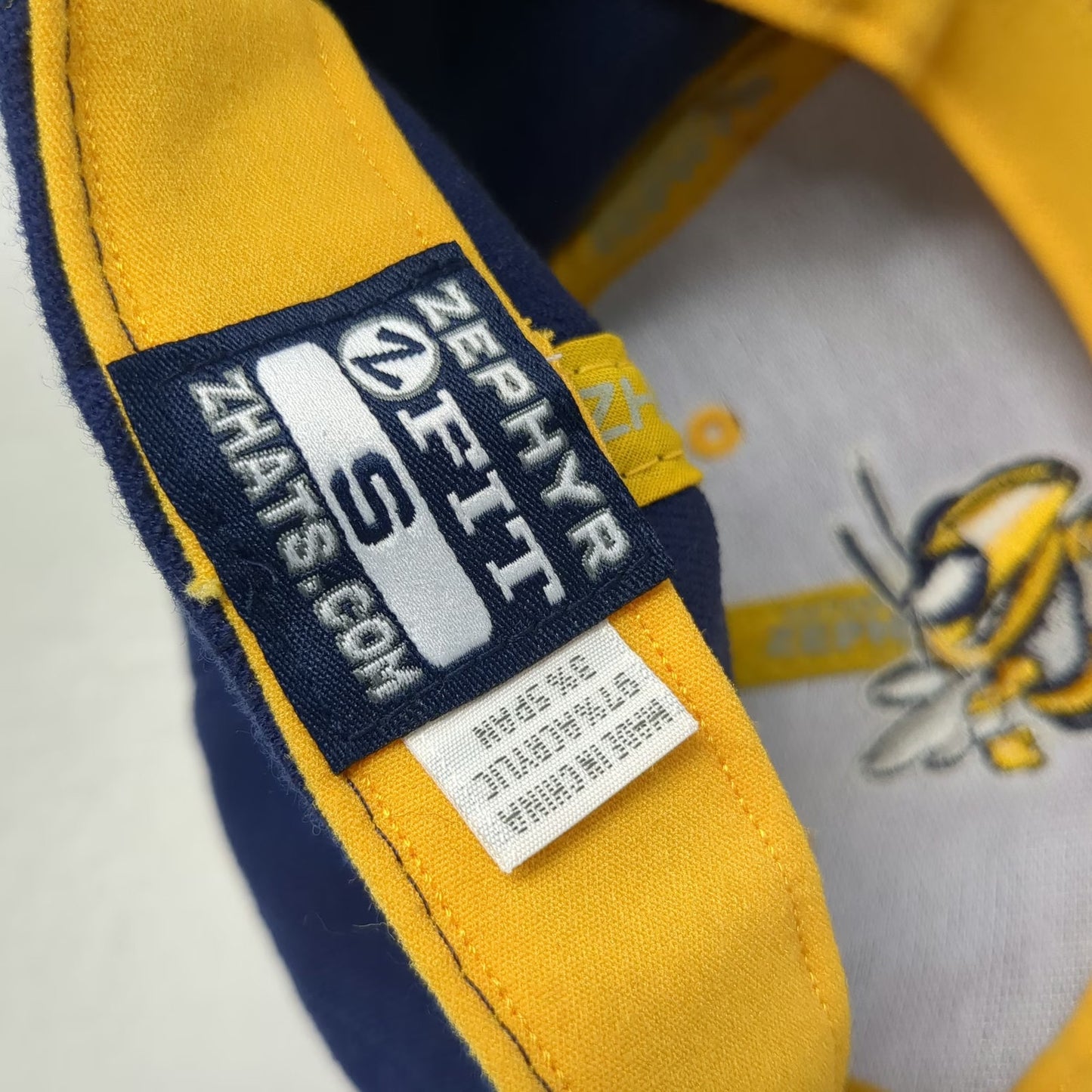 Georgia Tech Yellow Jackets NCAA Zephyr Blue White Hat Cap S Fitted Stretch