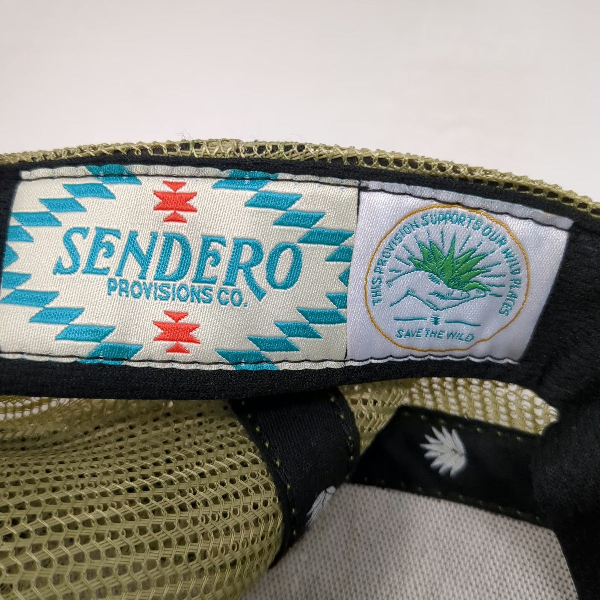 Sendero Provisions Co. Trucker Hat Green One Size Salmon River Patch Rope Mesh