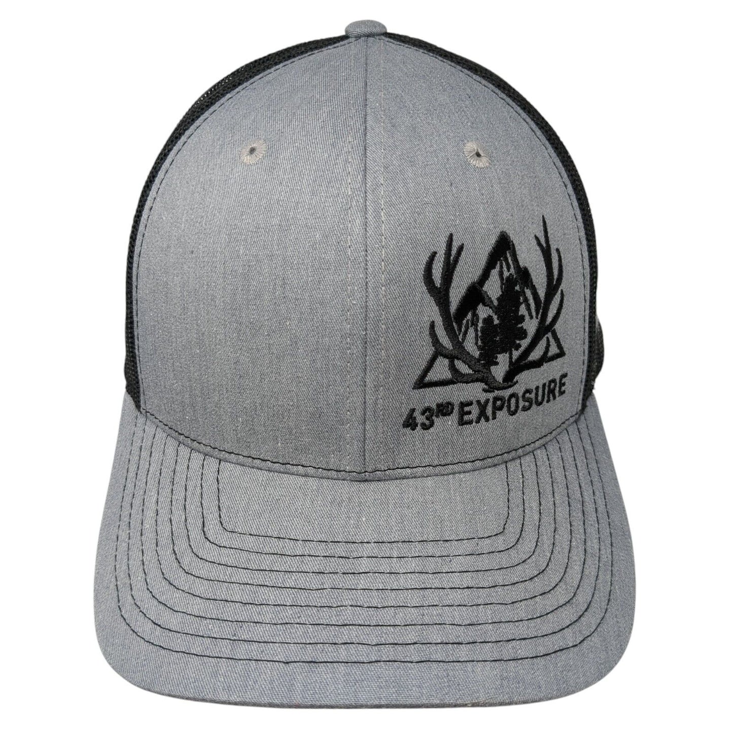 43rd Exposure Valor Trailers Snapback Trucker Hat Gray One Size Mesh Back