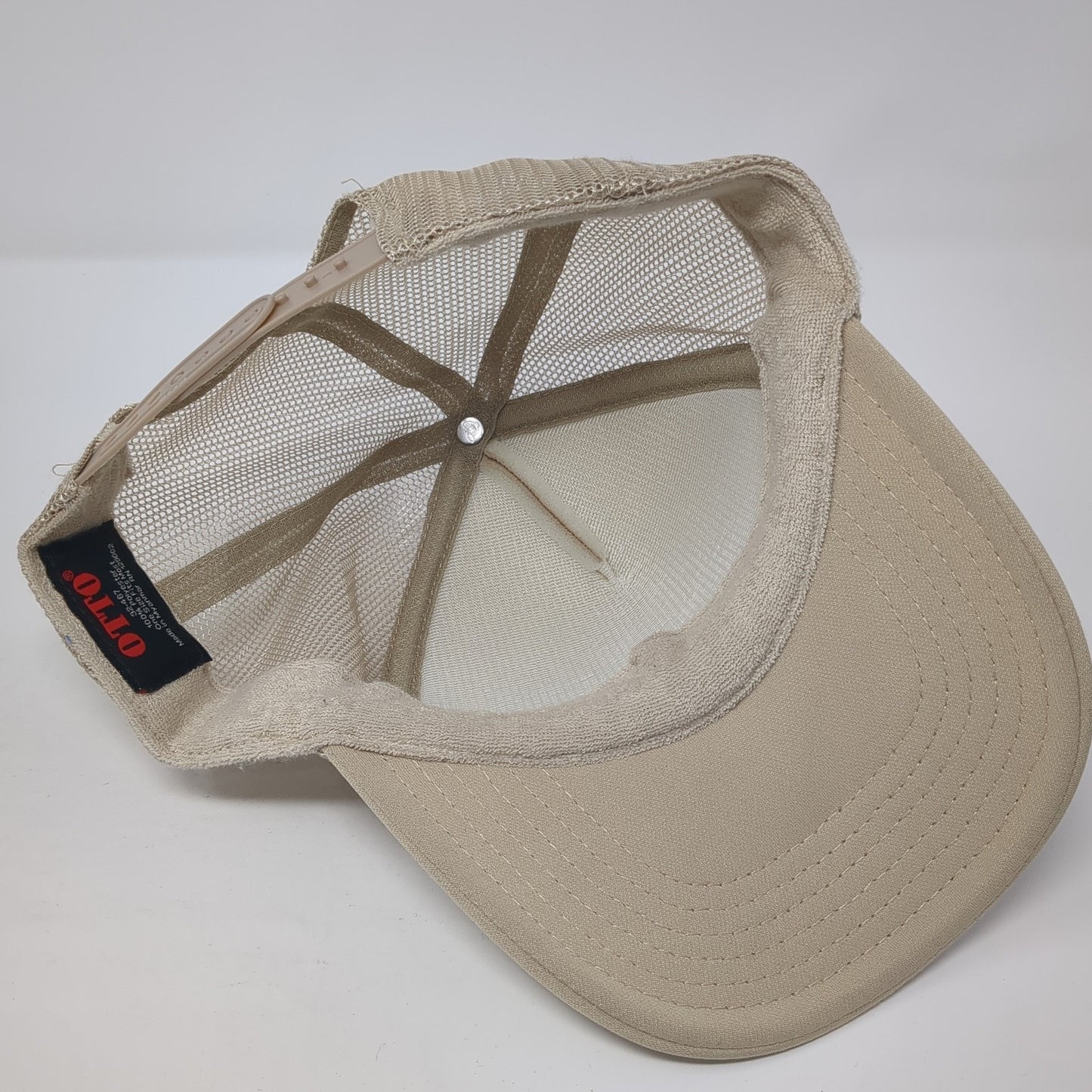 Alpha Chi Snapback Trucker Hat Brown One Size Adjustable Mesh Back Rope Otto