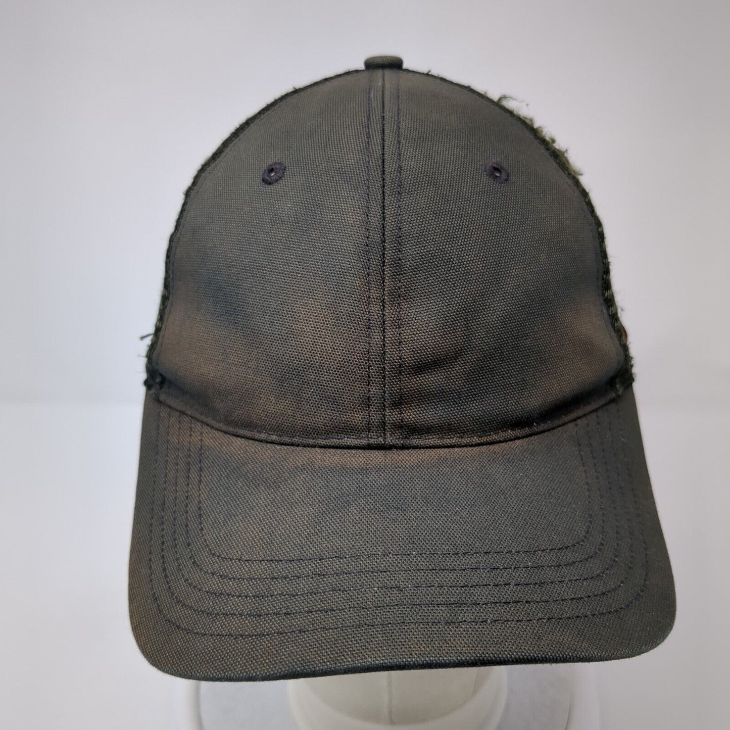 Carhartt Snapback Trucker Hat Black One Size Adjustable Mesh Back 6 Panel Blank