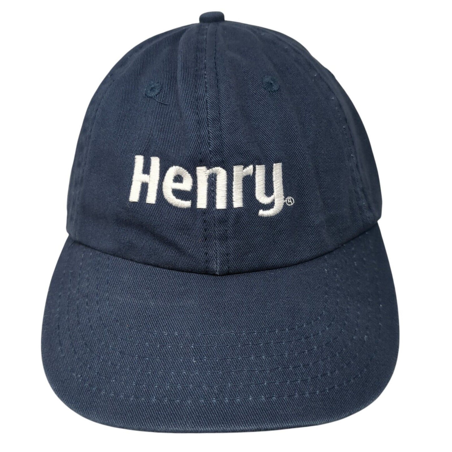 Henry Slideback Hat Blue One Size Adjustable Embroidered 6 Panel Apollo USA