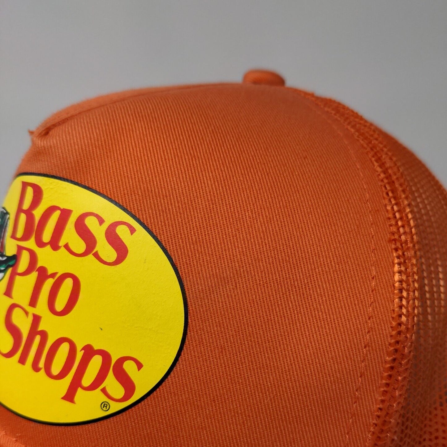 Bass Pro Shops Snapback Trucker Hat Orange OSFM Adjustable Mesh Gone Fishing