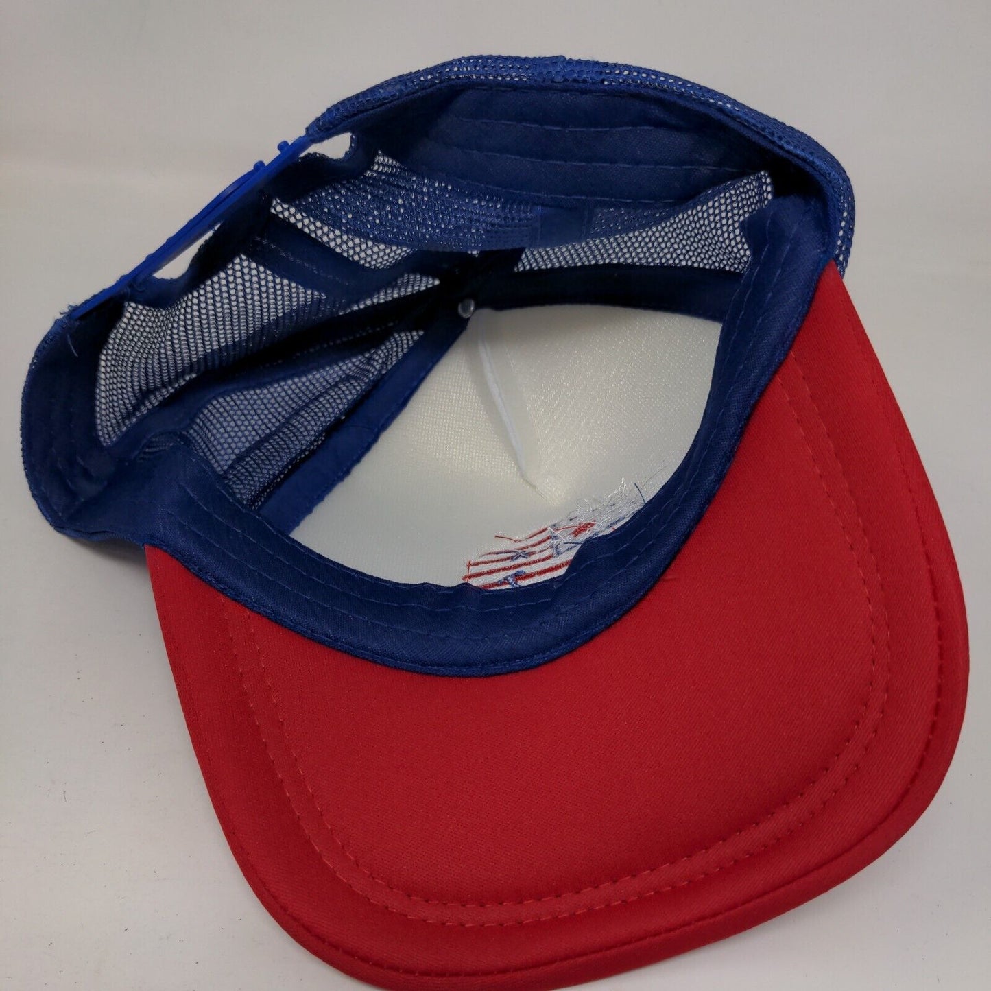 Smiley Emoji American Flag Snapback Mesh Back Trucker Hat Multi One Size