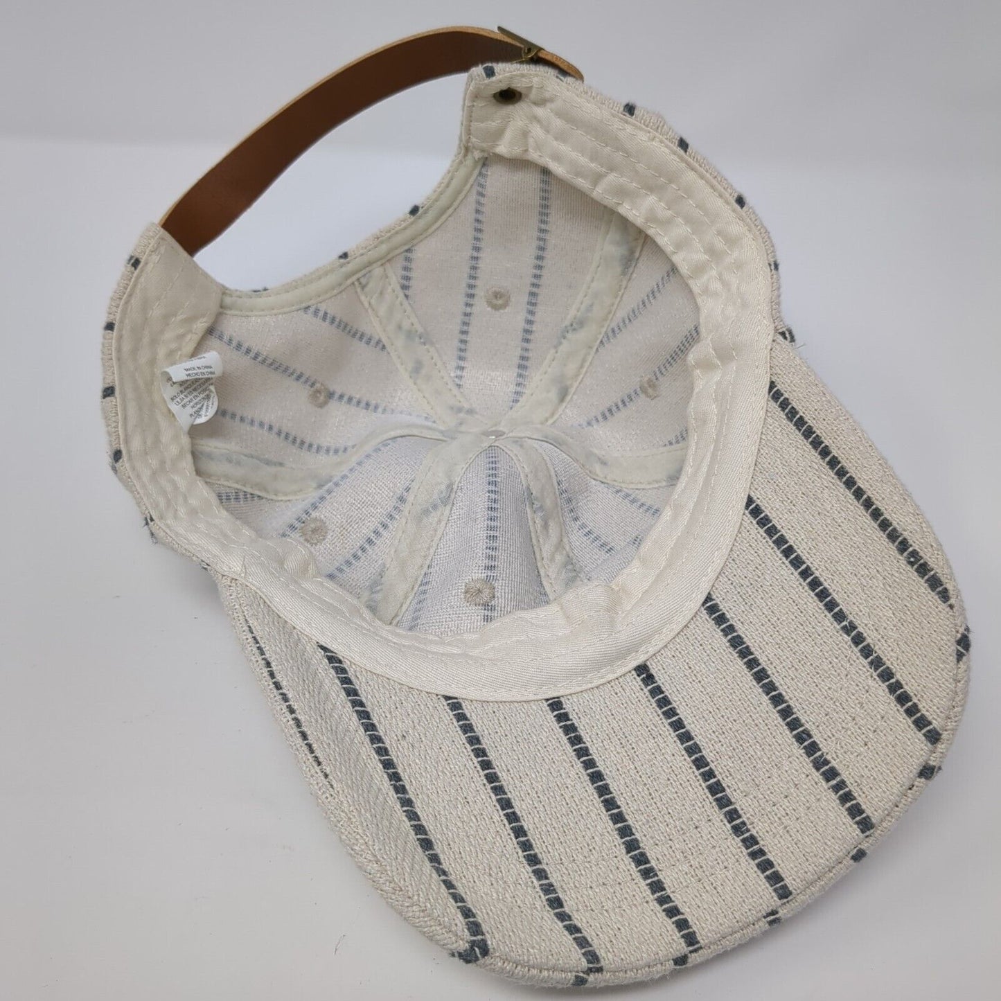 Unbranded Slideback Hat Multi One Size Striped Adjustable Leather Strap