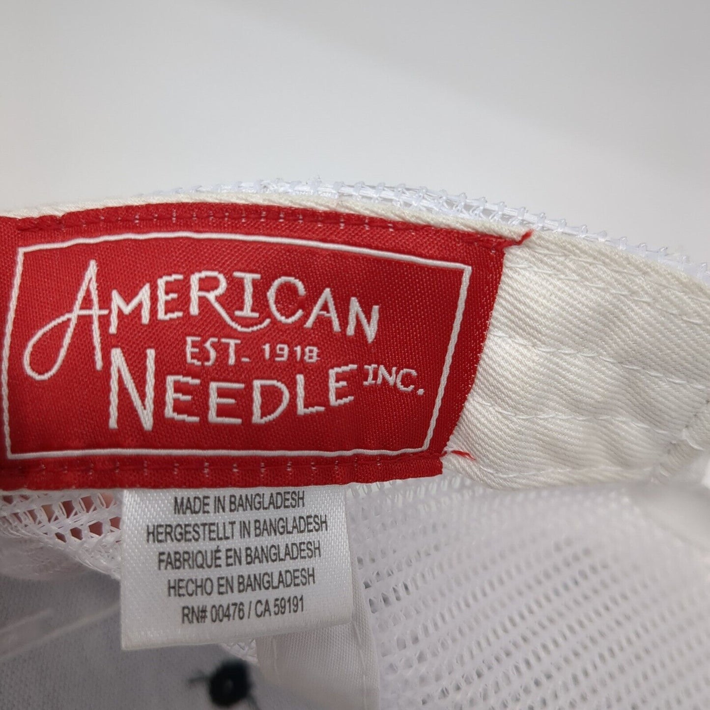 American Needle Snapback Trucker Hat Black One Size Mesh Back Logo