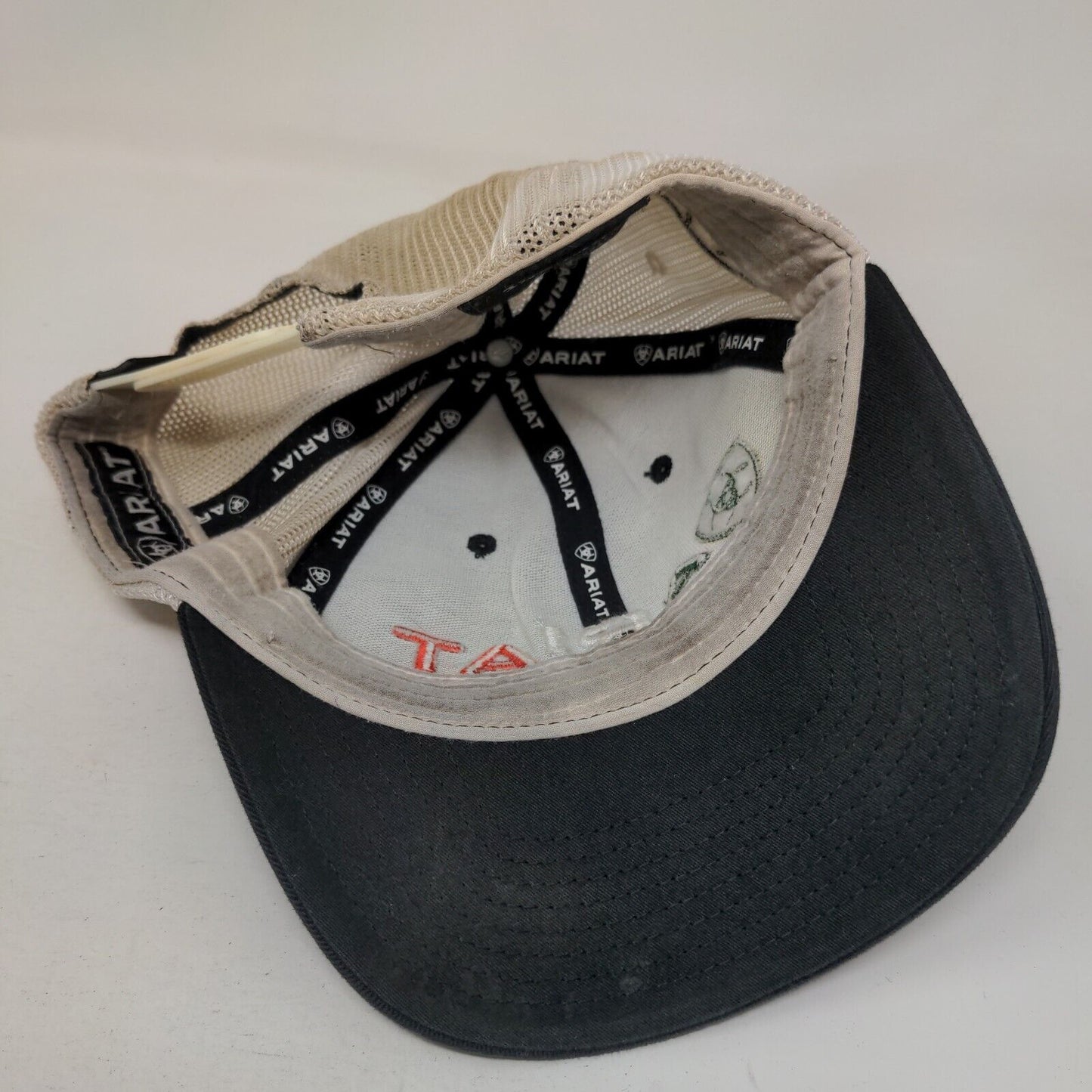 Ariat Snapback Mesh Back Trucker Hat Black One Size Colorblock Flexfit