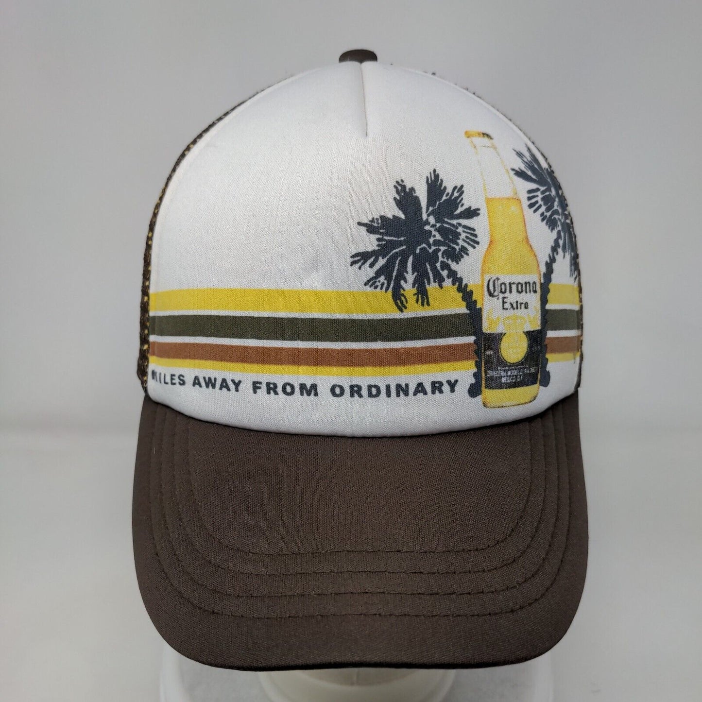 Corona Miles Away From Ordinary Snapback Trucker Hat Brown OSFA Bio-Domes