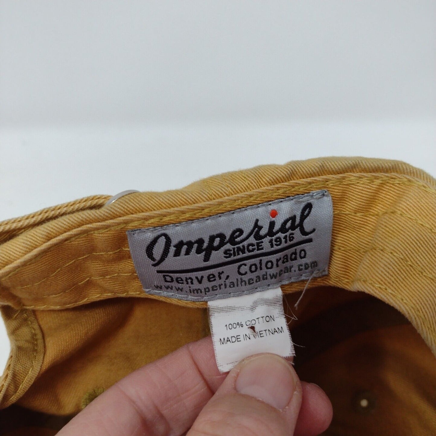 Grand Cypress Slideback Hat Tan One Size Adjustable Embroidered Imperial Cotton