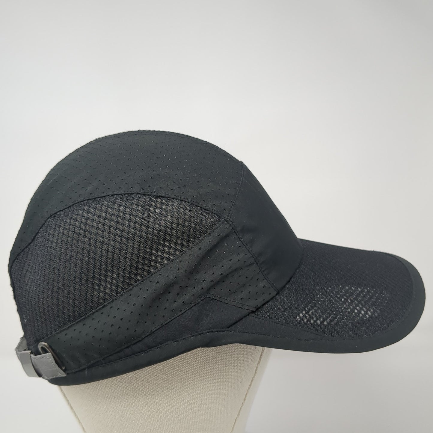Unbranded Slideback 5 Panel Cap Black One Size Adjustable Breathable Blank