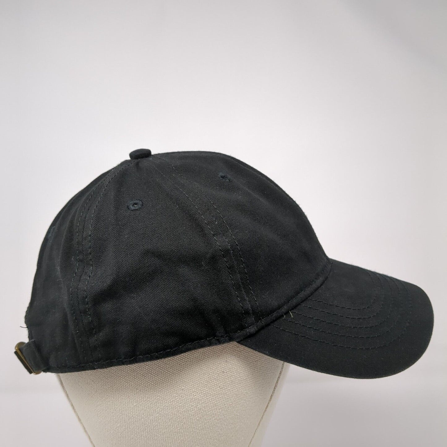 Unbranded Slideback Hat Black One Size Adjustable 6 Panel Solid Blank