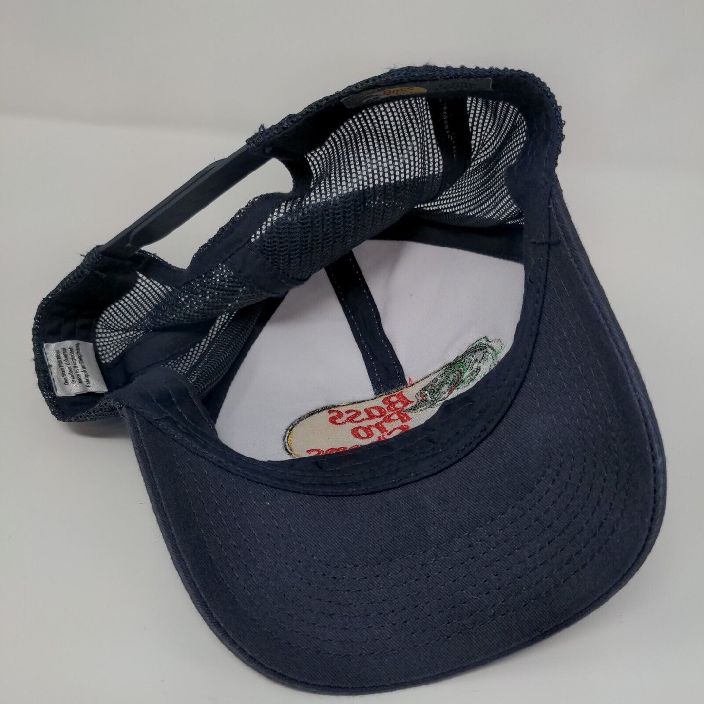 Bass Pro Shops Snapback Trucker Hat Blue OSFM Adjustable Mesh Back Gone Fishing