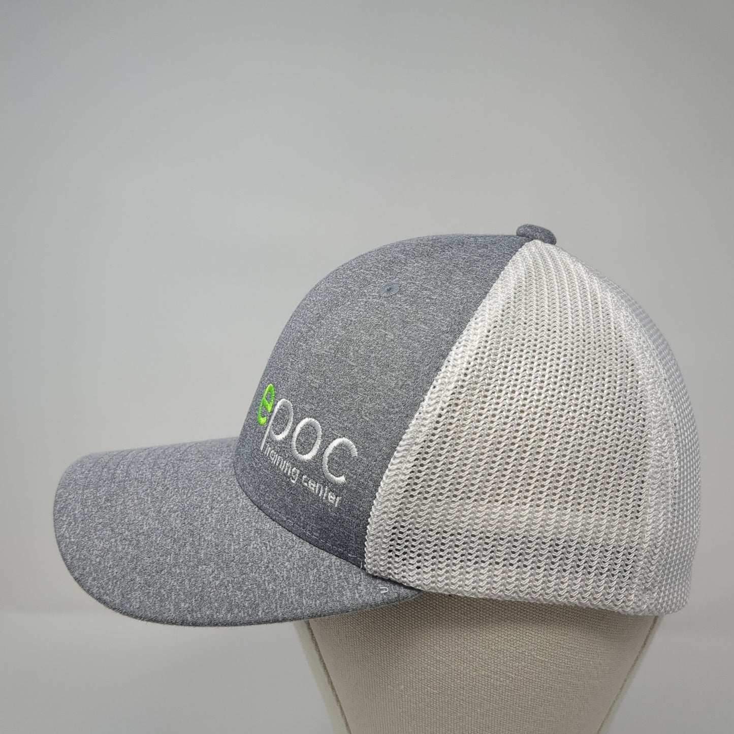 Epoc Training Center Fitted Baseball Cap Gray One Size Mesh Back Flexfit Yupoong