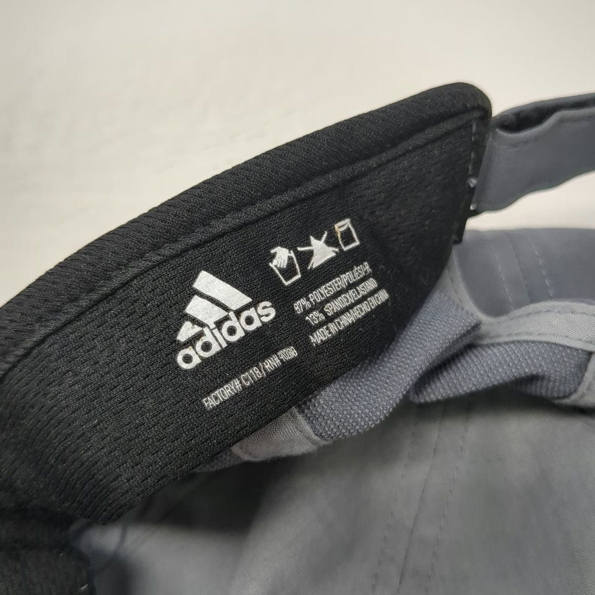 Adidas Baseball Cap Gray One Size Climalite Performance Strapback Mesh Vents Hat