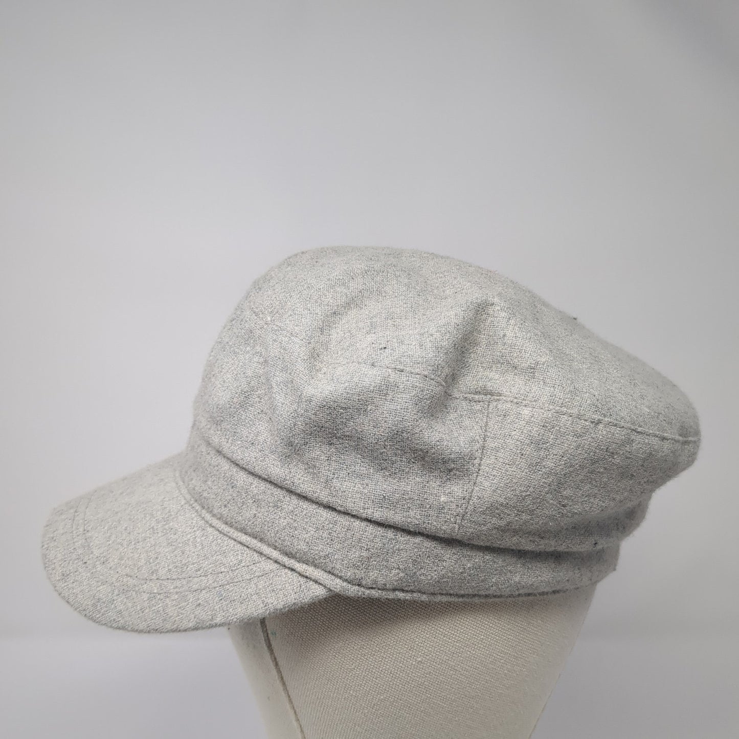 August Fitted Cadet Army Cap Hat Gray One Size Solid Flower Stretch