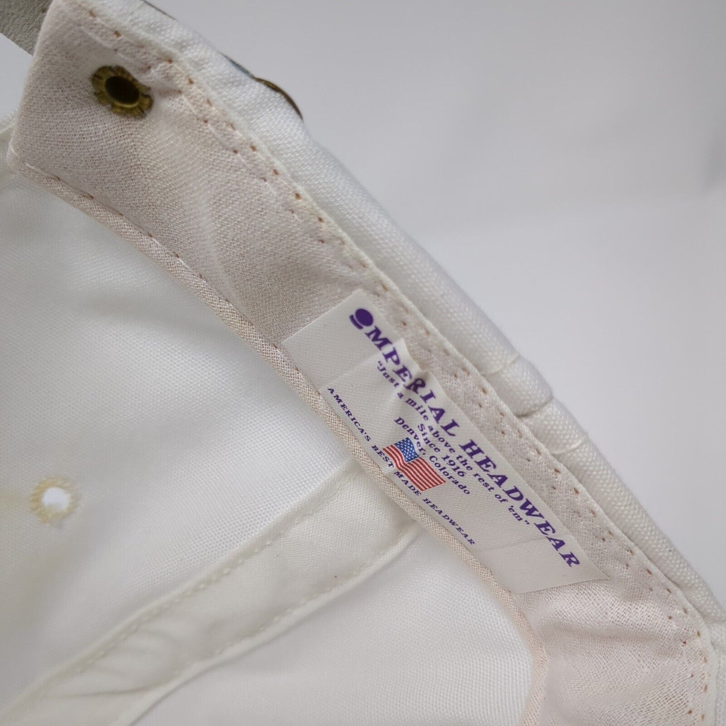 International Slideback Rope Hat White One Size Solid Leather Strap