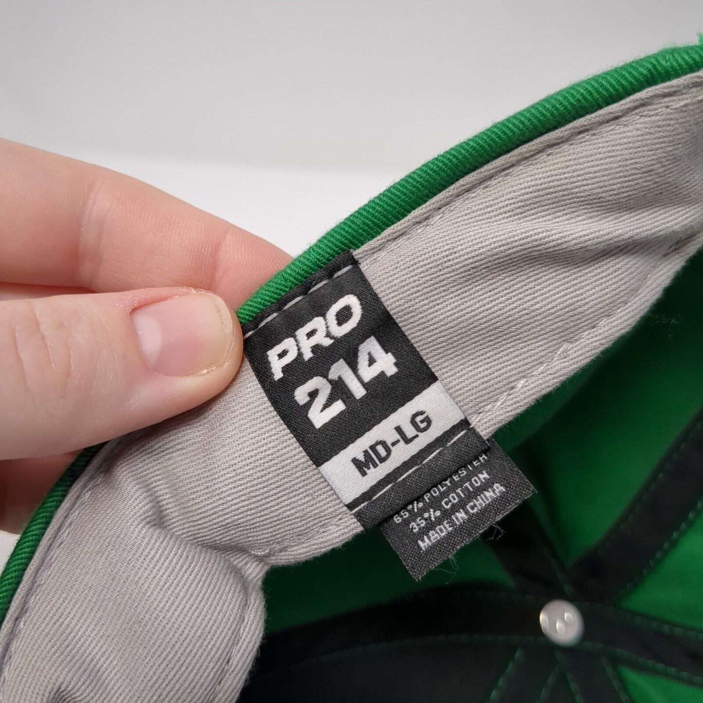 BB Strapback Hat Green M-L Adjustable Embroidered Richardson Pro 214