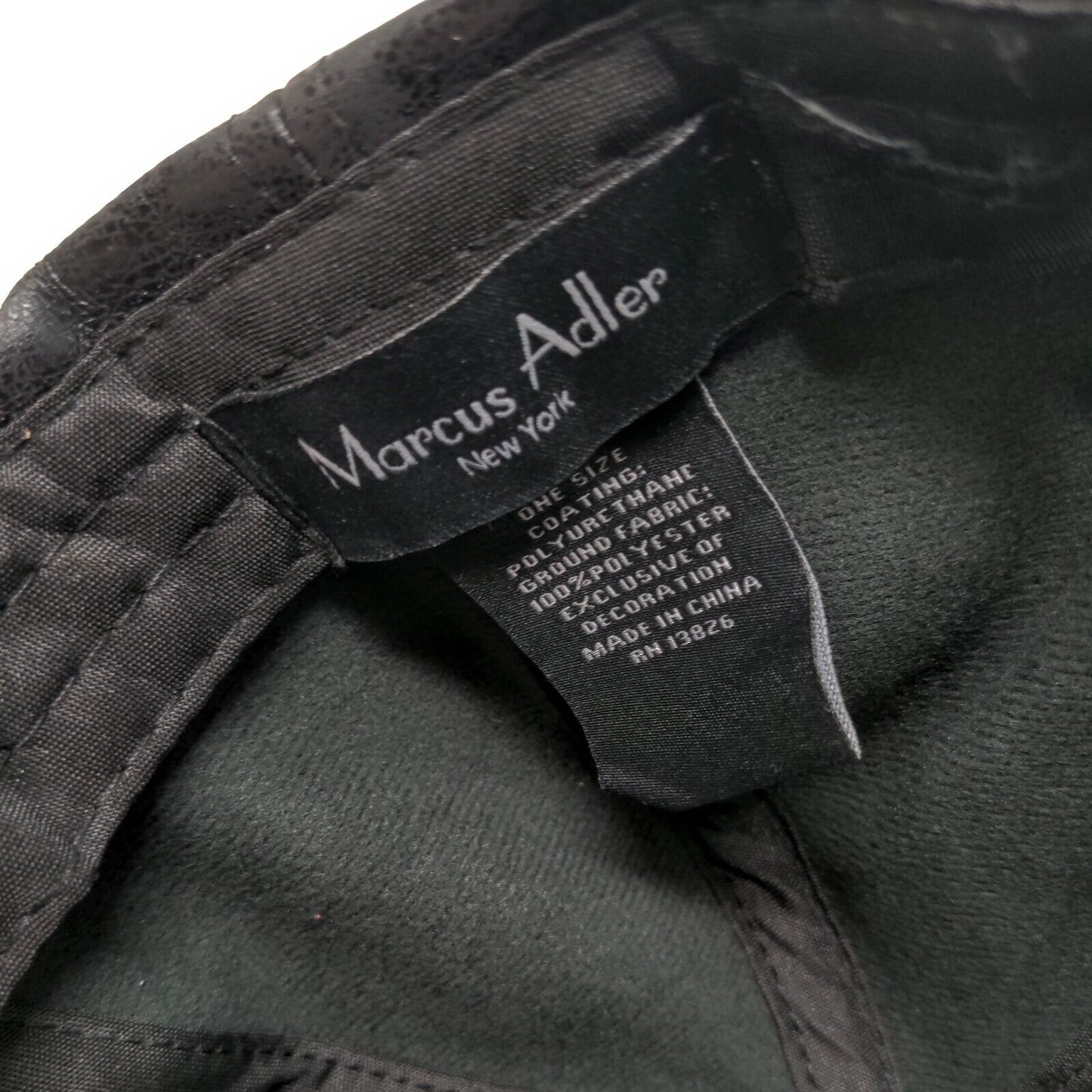 Marcus Adler New York Strapback Hat Black One Size Adjustable Blank 6 Panel