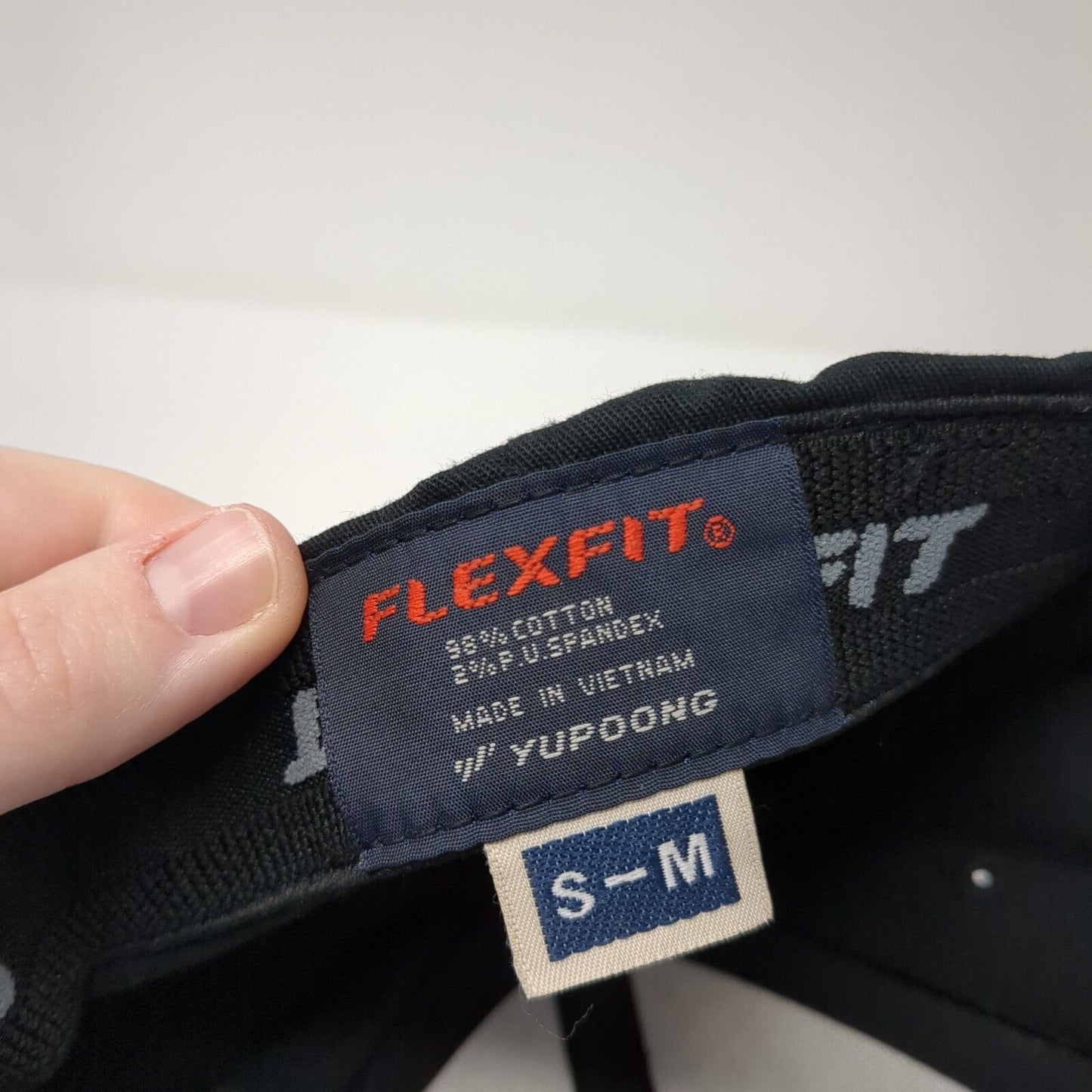 Matt Sommer Construction Fitted Hat Black S/M Flexfit Embroidered Yupoong