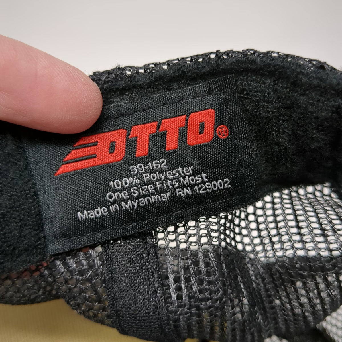 Otto Trucker Hat Black OSFM The Celebration Rope Scrambled Eggs Mesh Snapback